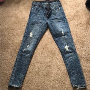Leopard print lucky jeans